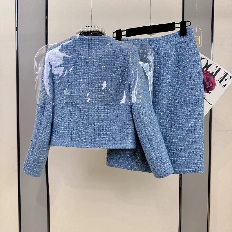Fengyi high-end small fragrance suit female 2023 autumn and winter new fashion temperament thin and age-reducing two-piece suit