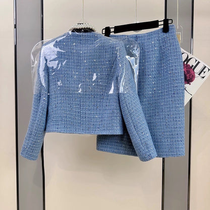 Fengyi high-end small fragrance suit female 2023 autumn and winter new fashion temperament thin and age-reducing two-piece suit
