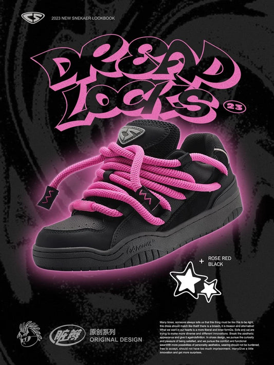 Cat & Sofa “Dreadlocks” Bread Sneakers 🥖👟 A niche retro street-style design with a chunky, cushioned feel for all-day comfort. Cool, bold, and easy to style—perfect for skating, casual fits, and everyday wear.