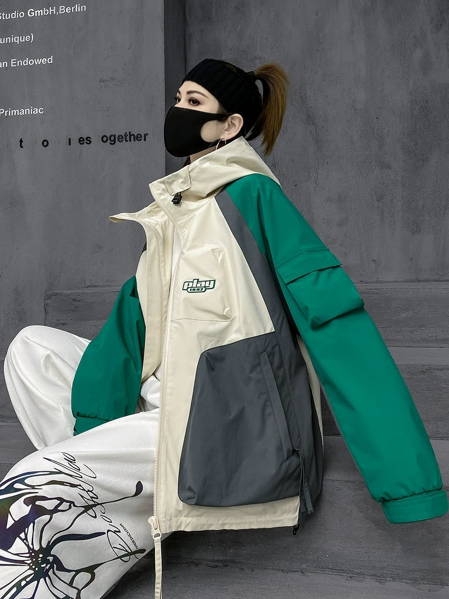 M's trendy street brand outdoor sports jackets for women spring and autumn new mountaineering clothing couples style work jackets