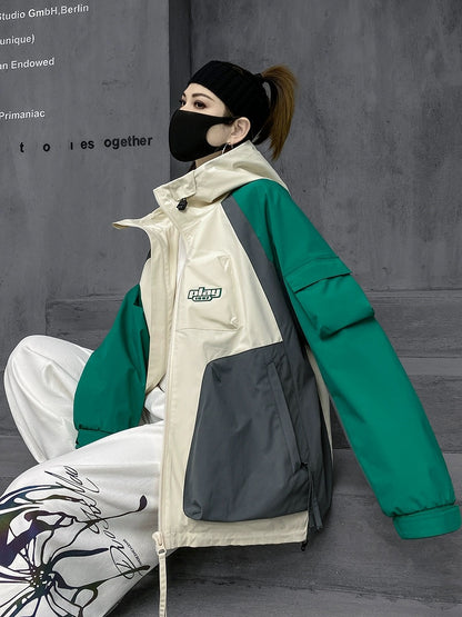 M's trendy street brand outdoor sports jackets for women spring and autumn new mountaineering clothing couples style work jackets