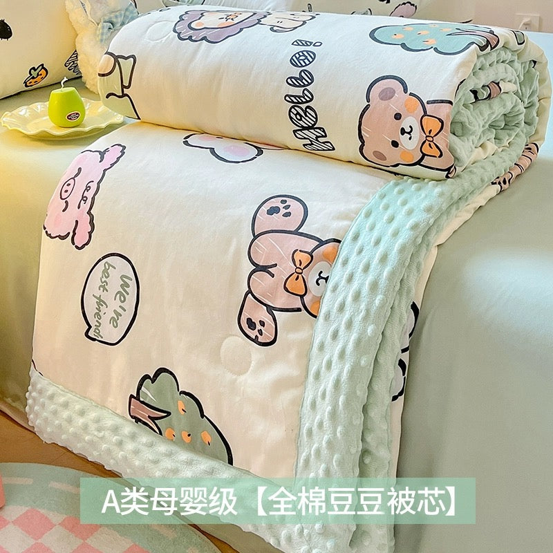 Soybean fiber cotton bean quilt thick winter quilt core single children's pure cotton summer cool quilt spring and autumn air conditioning quilt