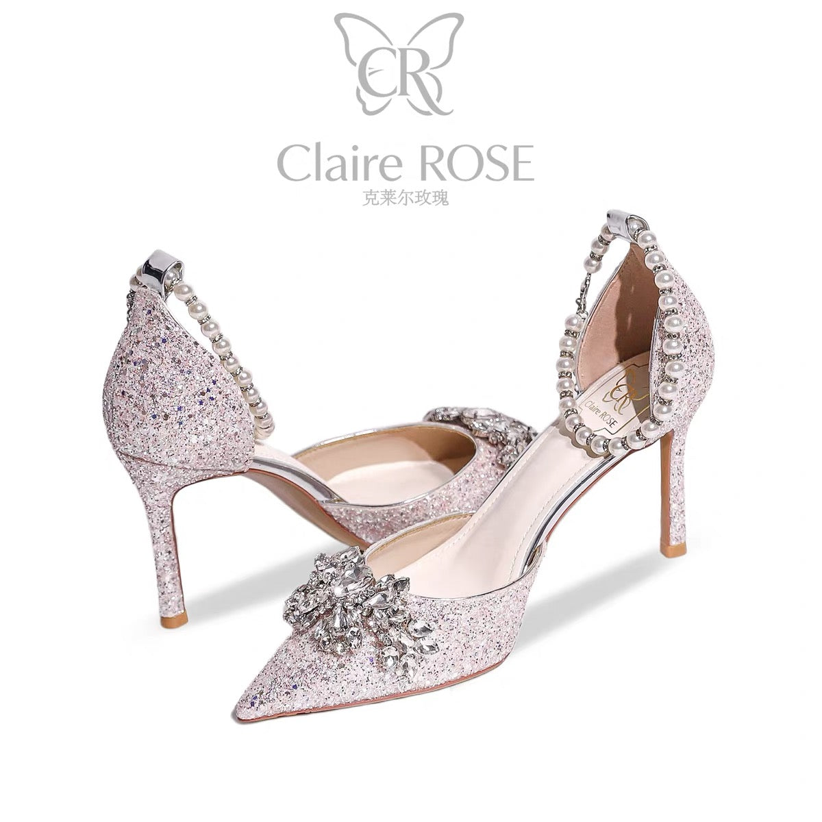 Princess Claire Rose Coronation Gift Box – Crystal Stiletto Heels; a Birthday Gift for Girls (Ideal for 18th Coming-of-Age Celebrations)