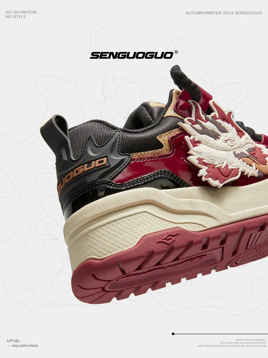 Senguoguo [New Year's Day New Products] Year of the Dragon Limited Edition/Shoes for Men 2024 New Thick-soled National Fashion Sneakersf