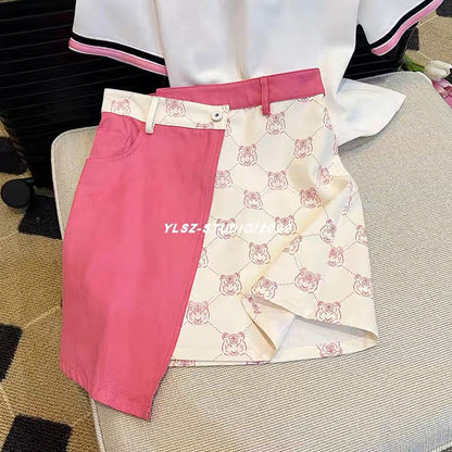 YLSZ customized ~ golf club ~ young and energetic young lady!  Casual fashion age-reducing summer suit skirt (S435)