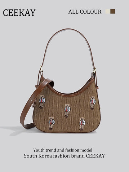 CEEKAY high-end stylish underarm bag unique niche designer bag female 2024 new versatile crossbody bag