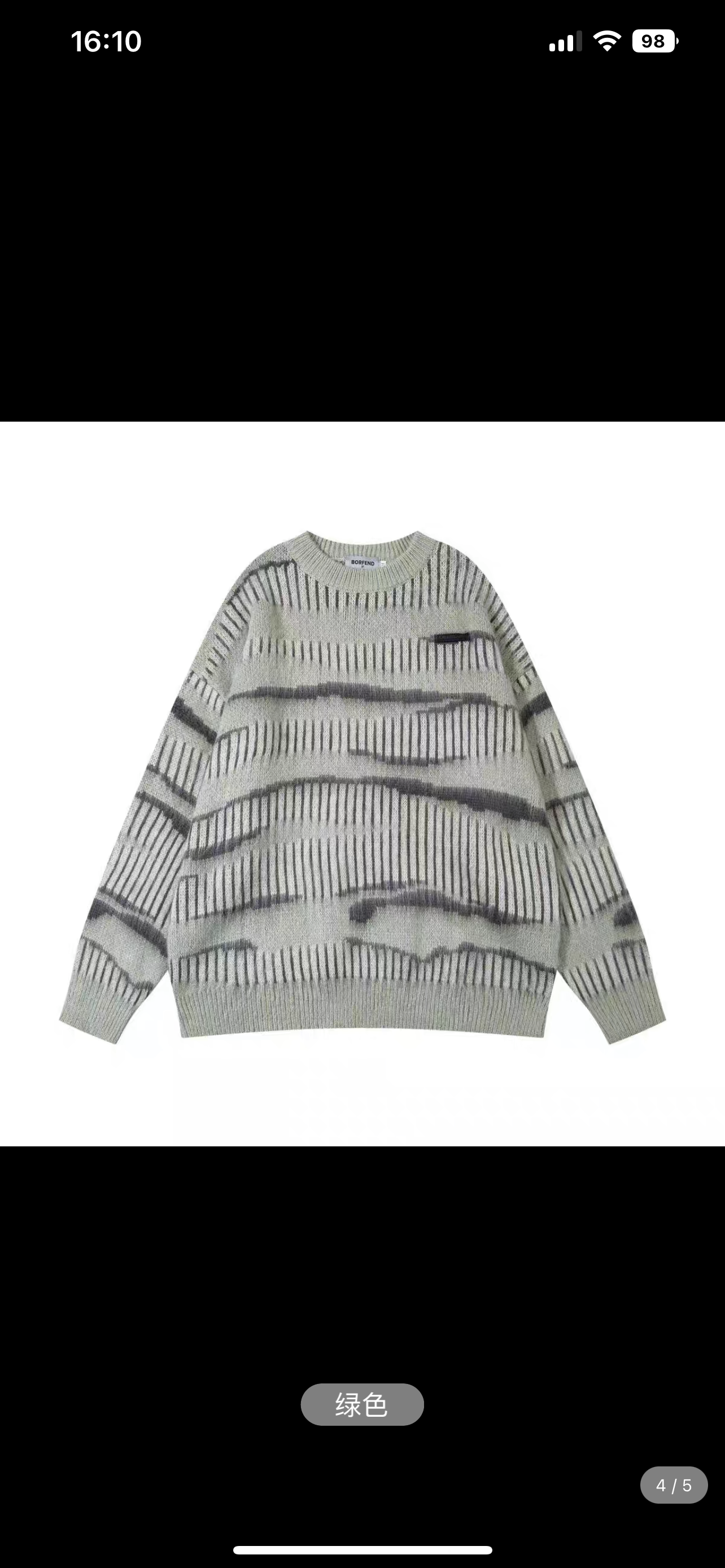 Sanowers American retro striped color-blocked mohair sweater for women in autumn and winter loose lazy style couple's knitted sweater (S0557)