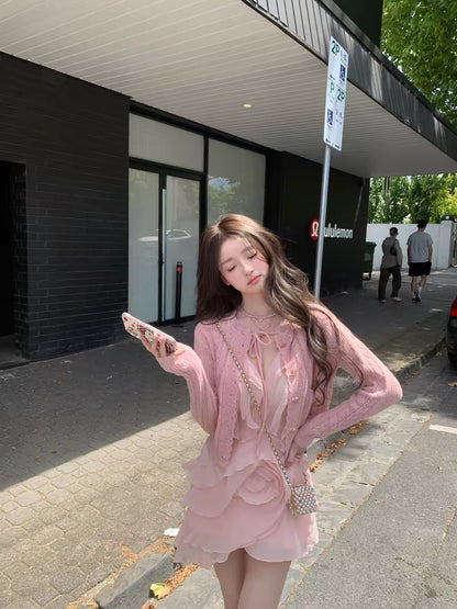 Your Llan [French Rose] Ethereal Ruffled Dress – Spring New Arrival with an Atmospheric, Dreamy Vibe