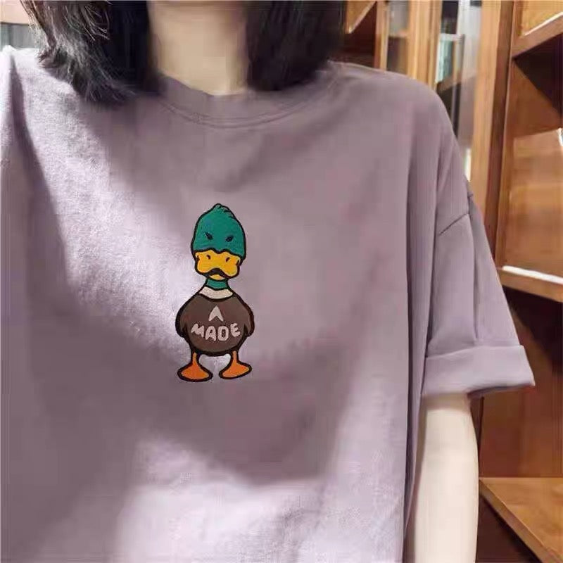 Foreign trade cut label tail order ~ counter withdrawal American trend summer short-sleeved T-shirt men and women pure cotton loose versatile