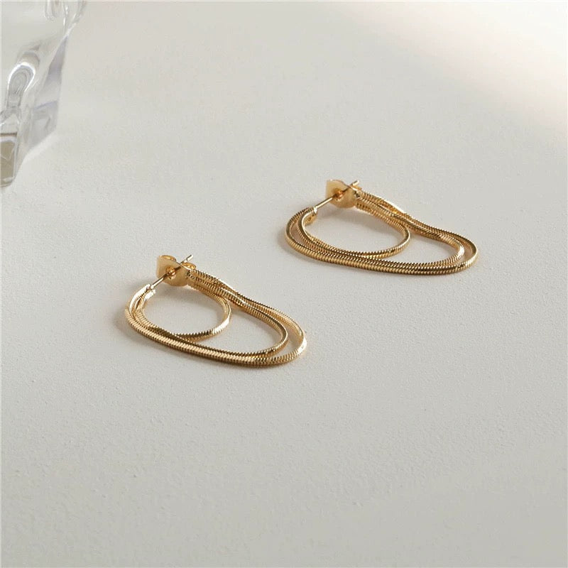S925 silver needle ins earrings simple cold style earrings tassel earrings fairy temperament Korean high-end earrings