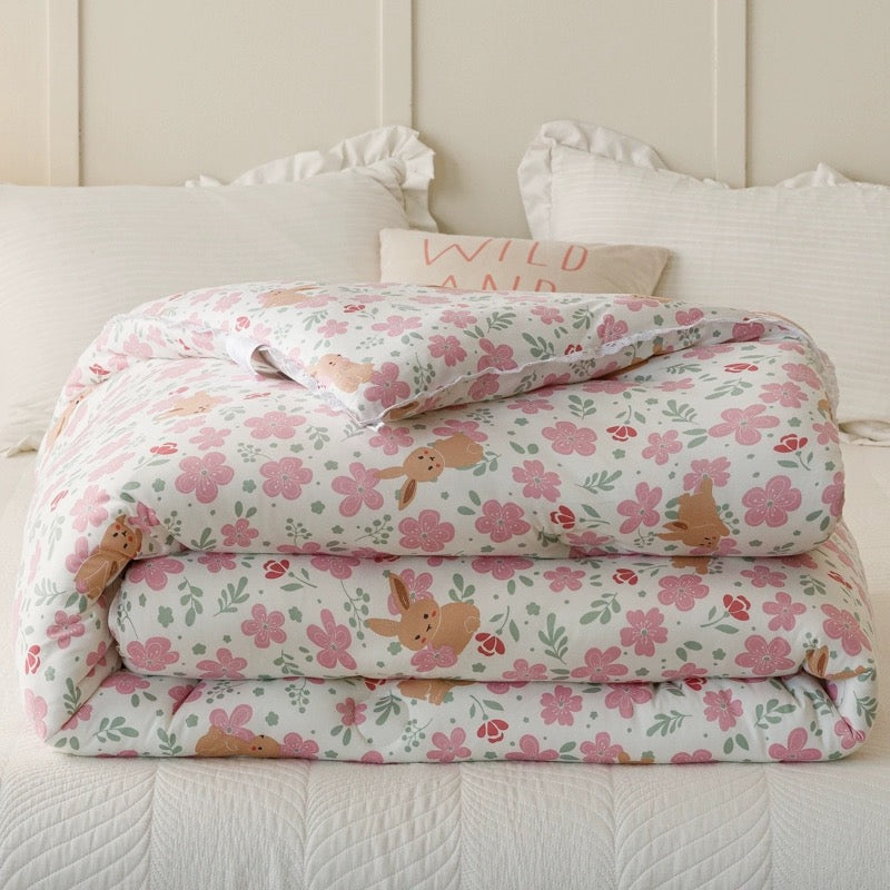 Class A soybean fiber knitted cotton summer cool quilt machine washable summer children's thin quilt spring and autumn summer air conditioning quilt