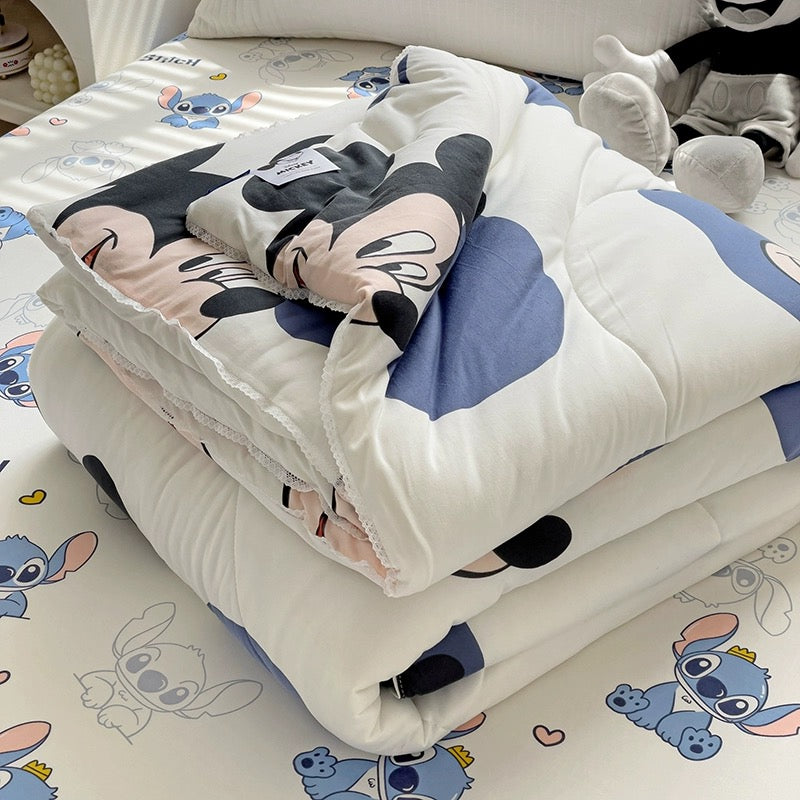 Class A soybean fiber knitted cotton summer cool quilt machine washable summer children's thin quilt spring and autumn summer air conditioning quilt