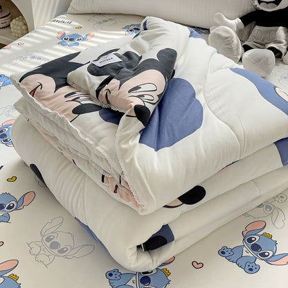 Class A soybean fiber knitted cotton summer cool quilt machine washable summer children's thin quilt spring and autumn summer air conditioning quilt