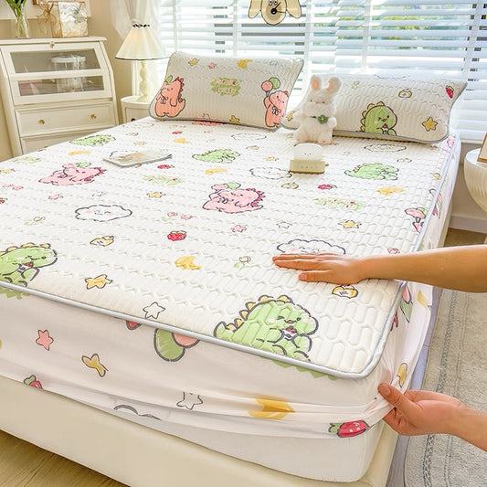 Ice silk latex cool mat three-piece set bed sheet summer bedspread single piece children baby air conditioning mat cool pad washable