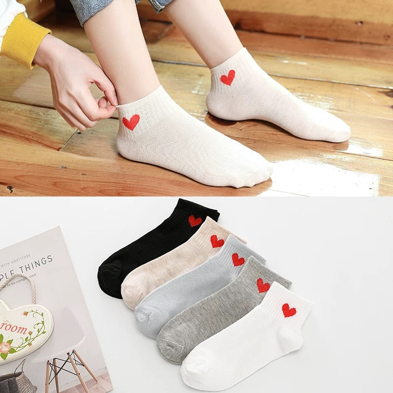 Spring and summer thin ins trendy all-match cute cartoon sports sweat-absorbent boat socks college ladies student short socks female