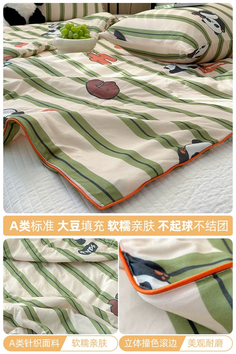 Class A soybean fiber knitted cotton summer cool quilt machine washable summer children's thin quilt spring and autumn summer air conditioning quilt