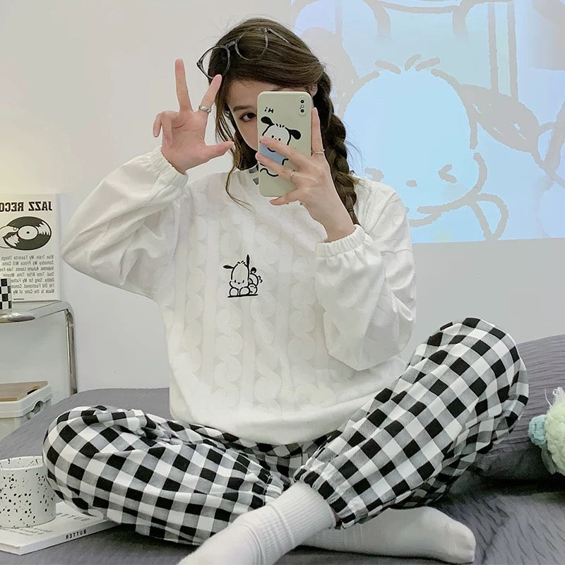 Pajamas for women Spring Autumn Winter Cotton Long Sleeve 2024 New Style Student Sweet and Cute Ladies Home Clothes Set