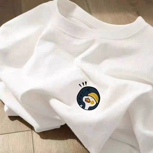 Foreign trade cut label tail order ~ counter withdrawal American trend summer short-sleeved T-shirt men and women pure cotton loose versatile