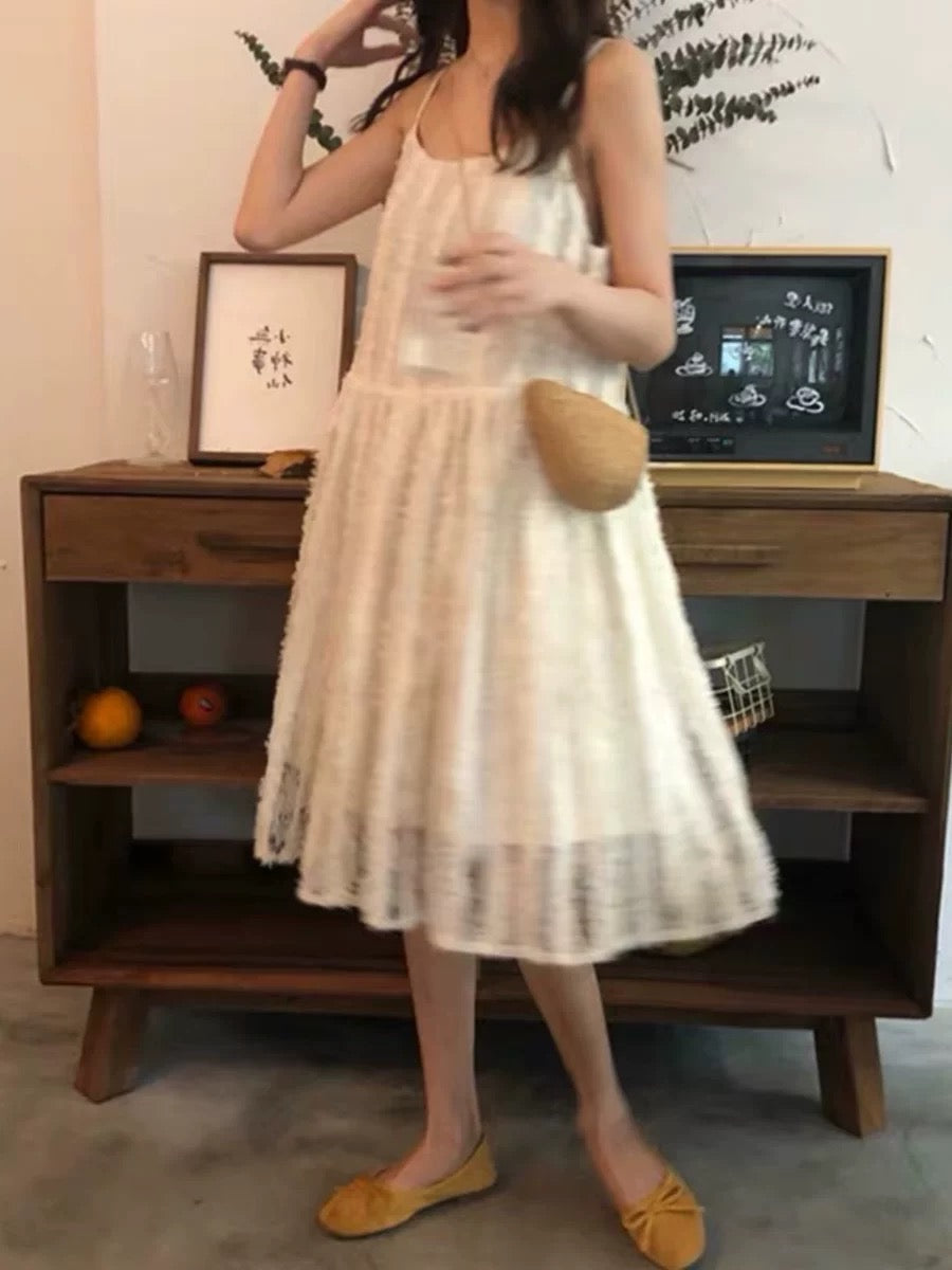 2024 new Xia Heben style sweet and salty waist slimming French design niche dress