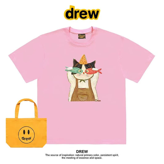 drew American trendy brand Crayon Shin-chan short-sleeved T-shirt men and women ins loose summer heavy cotton casual couple outfit