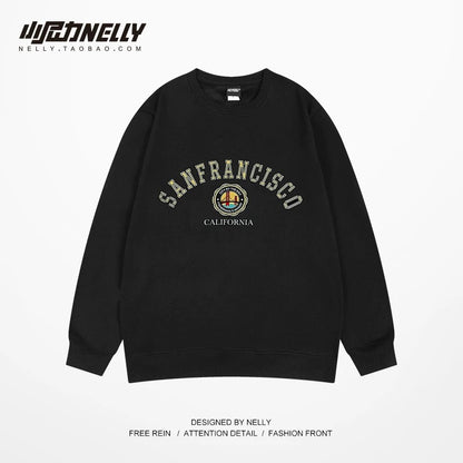 oversize sweatshirt men's heavyweight autumn ins fashion brand high street autumn clothes Zhongshan factory spring and autumn hooded long-sleeved t-shirt