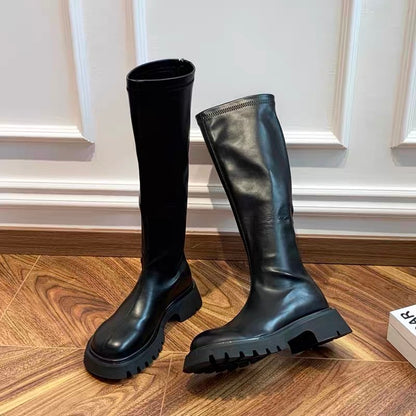 High boots women's 2023 autumn new Korean version of fashion thick-soled thick-soled heightened thin boots thick-heeled boots female knight boots