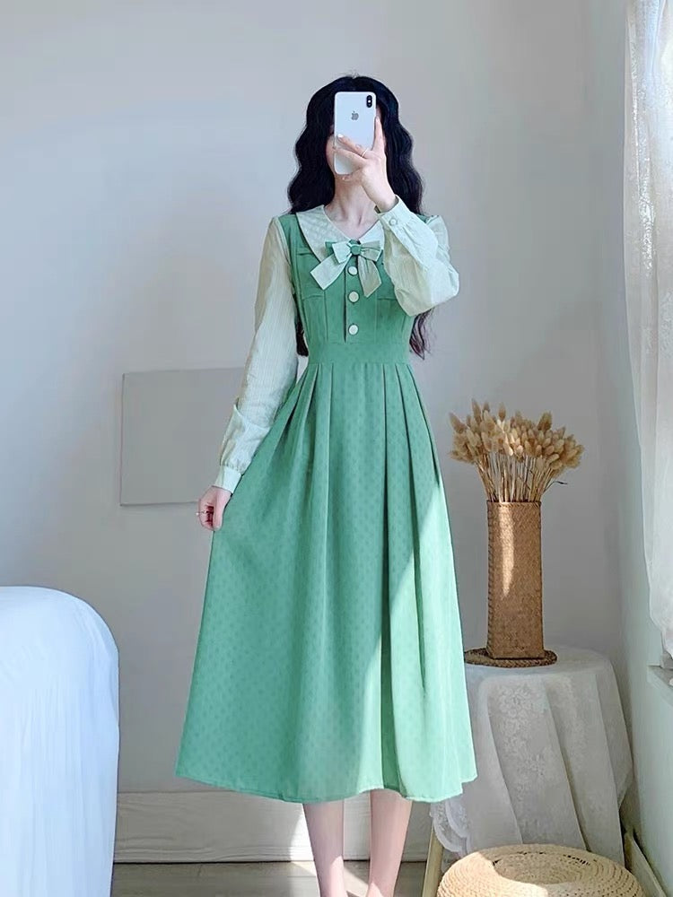 Autumn 2023 new skirt French first love age-reducing fairy temperament fresh waist slimming dress for small people