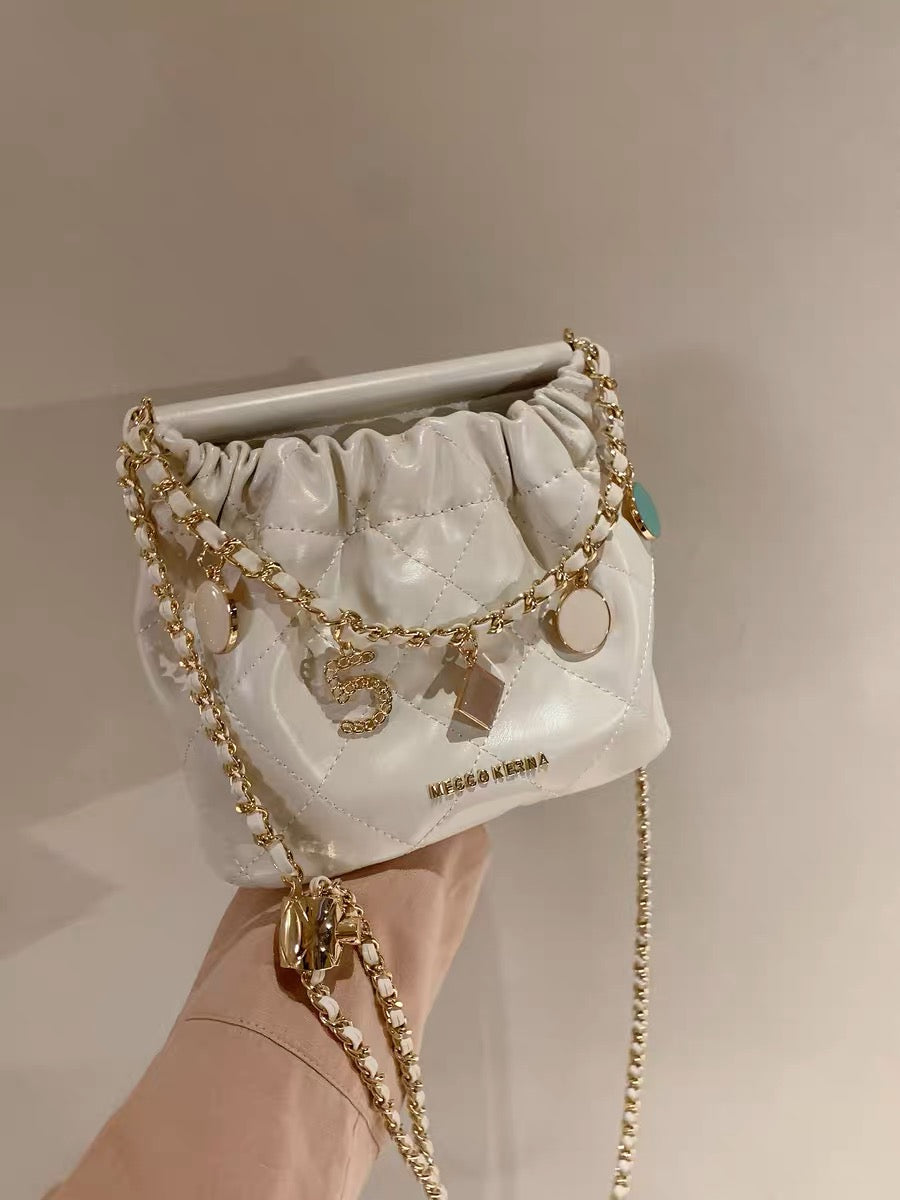 Nanfeng xMECCO KERNA Fifth Avenue Bucket Bag Women's 2023 New Summer Chain Shoulder Crossbody Bag