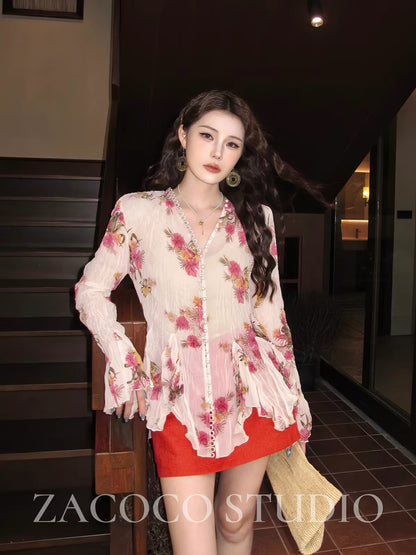 ZACOCO Women's Summer French-Style Resort Sun-Protection Shirt – 2026 New Arrival: Casual, Chic, Slimming, and Stunningly Stylish