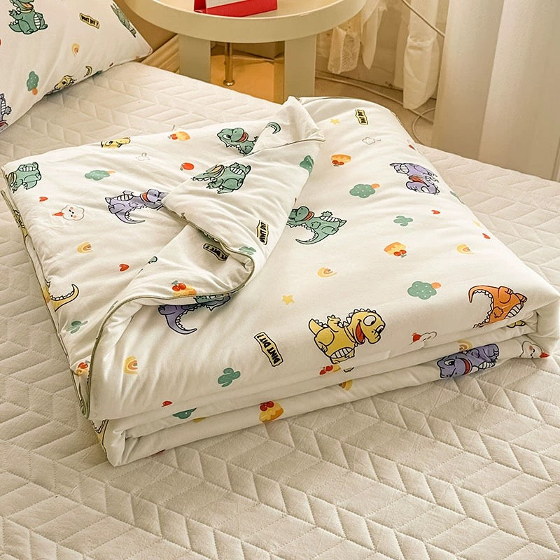 Class A soybean fiber knitted cotton summer cool quilt machine washable summer children's thin quilt spring and autumn summer air conditioning quilt