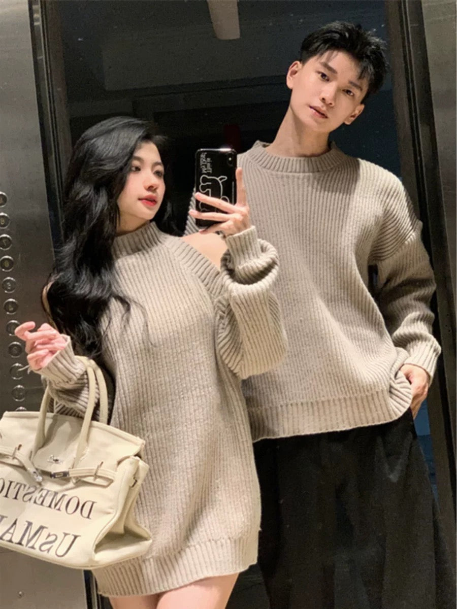 Couple wear autumn and winter 2023 new ins super hot sweater for men and women Korean version loose French sweater jacket trendy brand