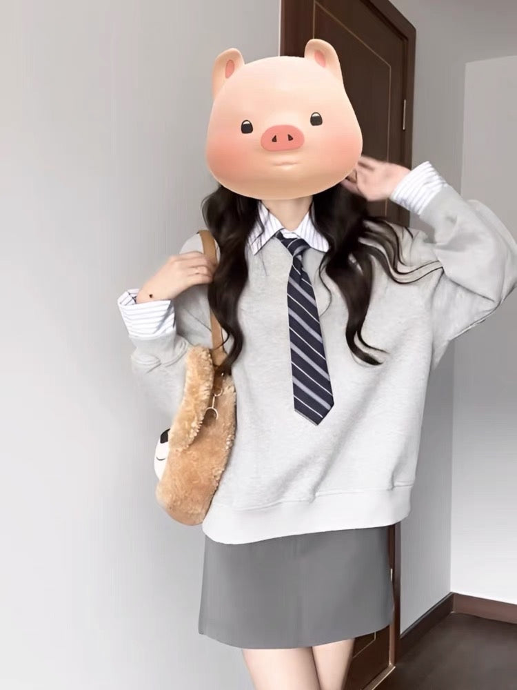 Dairy wear autumn suit college wind sweater top skirt two-piece suit small tall sense of thin