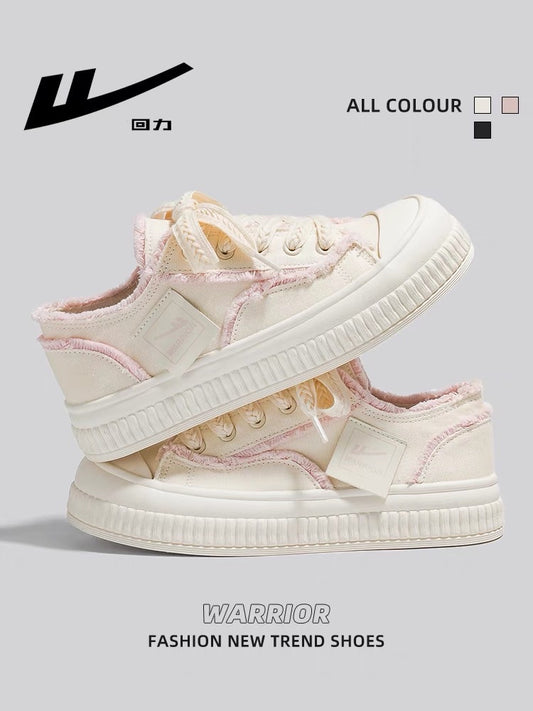Pull back canvas shoes women's 2023 summer new tassel beggar shoes breathable lightweight thin section all-match small white shoes women