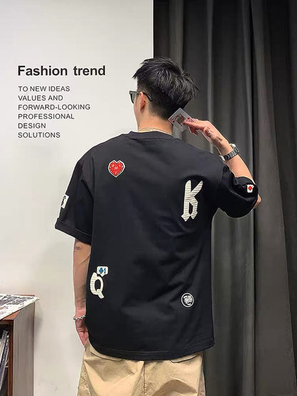 Xu Tailang American fashion brand trend short-sleeved T-shirt men's summer Korean version handsome versatile half-sleeved 2023 new T-shirt