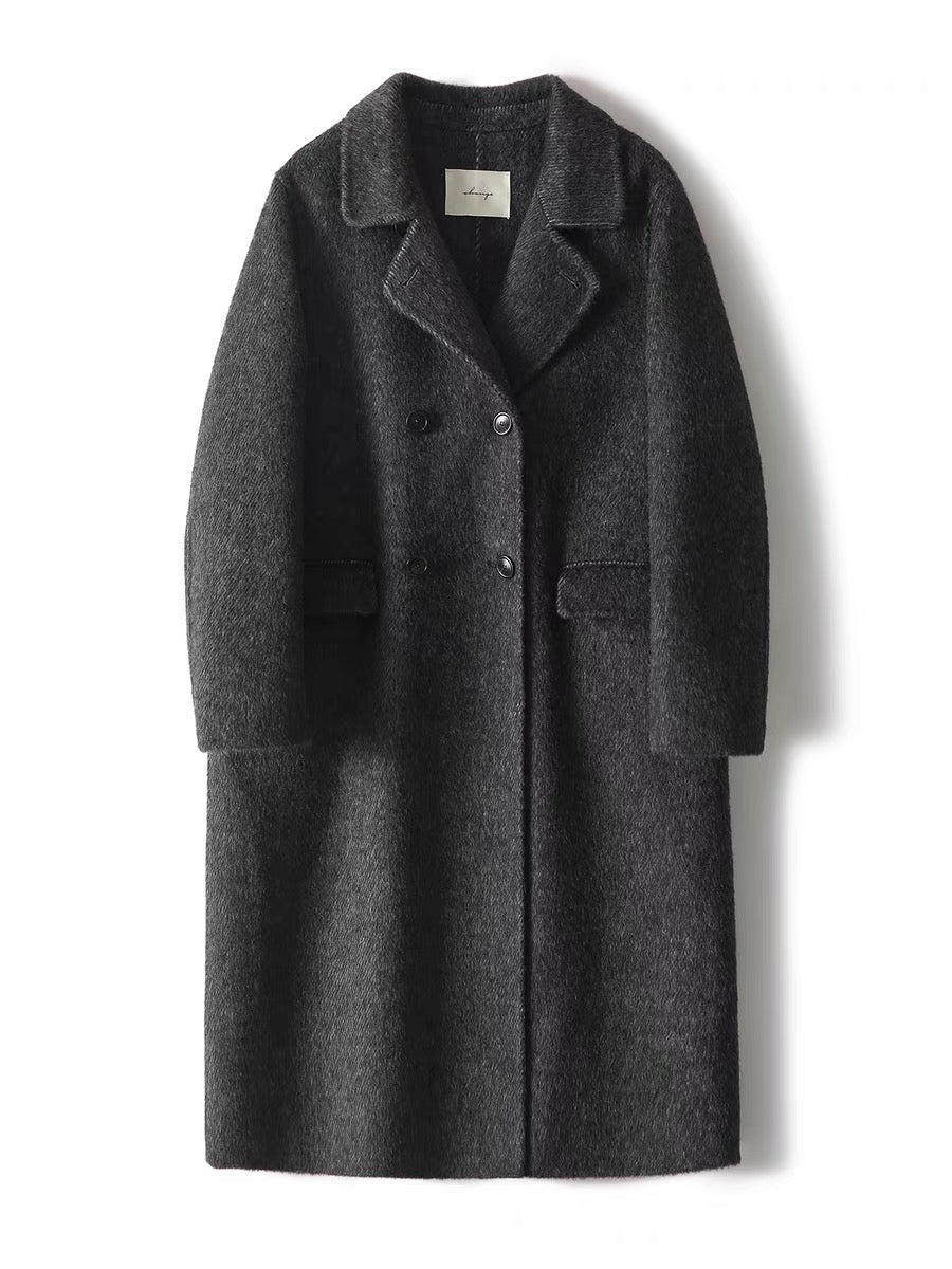 [DYA560737VG] Temperament conservation, newly added luxury configuration wool + camel velvet double-sided long style