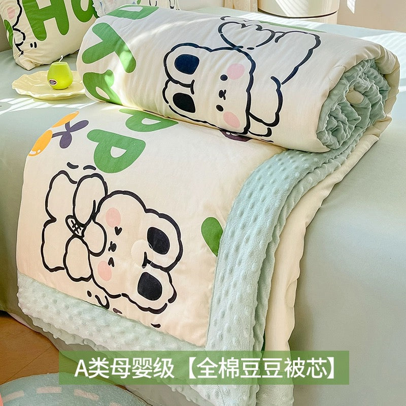 Soybean fiber cotton bean quilt thick winter quilt core single children's pure cotton summer cool quilt spring and autumn air conditioning quilt
