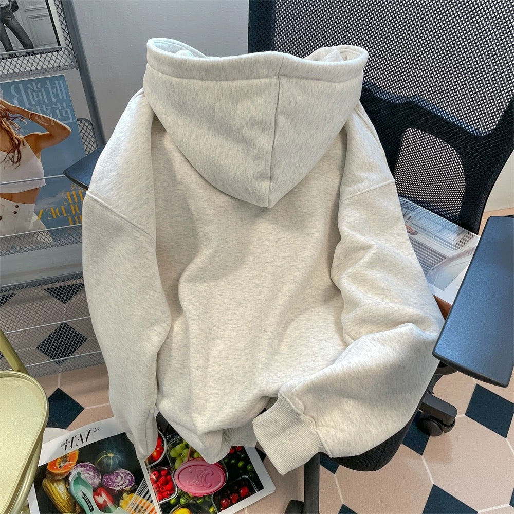 2024 new hot American cat hooded sweatshirt for men and women autumn thin loose national trend niche couple tops