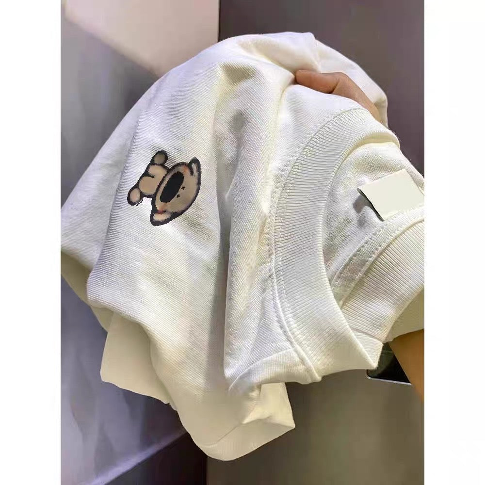 Foreign trade cut label tail order ~ counter withdrawal American trend summer short-sleeved T-shirt men and women pure cotton loose versatile