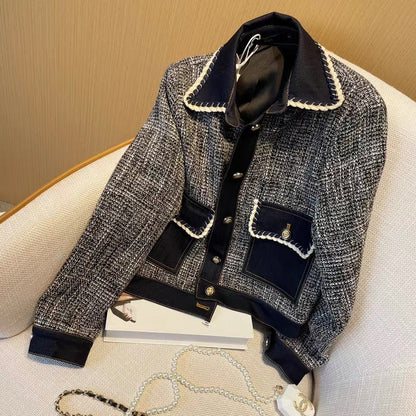 This year's popular beautiful jacket women's spring and autumn style 2023 new high-quality small fragrance short tweed jacket