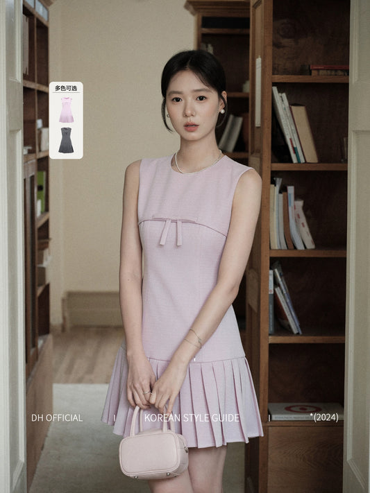 DH OFFICIAL big flower [Holiday Princess] Playful daughter temperament dress small fragrance style Korean women high-end