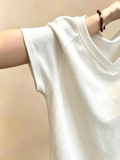 Shenzhen Nanyou Brand Women's Clothing ~ High-end Fashionable Short-sleeved T-shirt with Green Pocket, 2026 Summer Casual Top