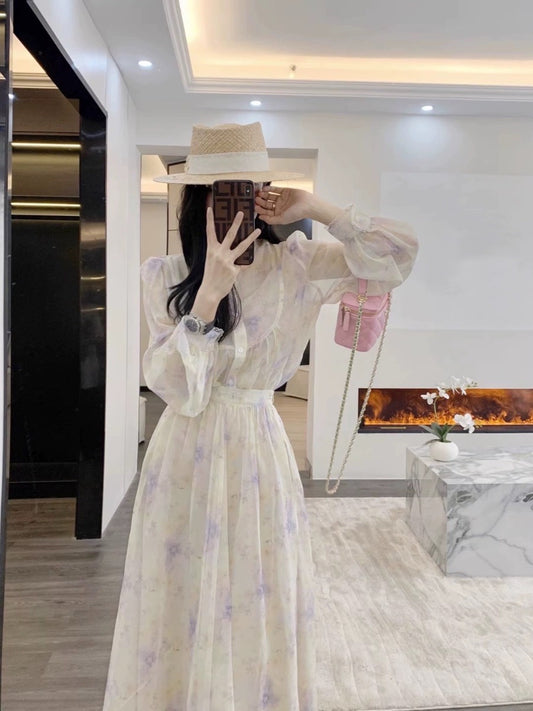 Leathercat new Chinese style suit female 2023 small fragrant wind gentle skirt advanced casual two-piece suit