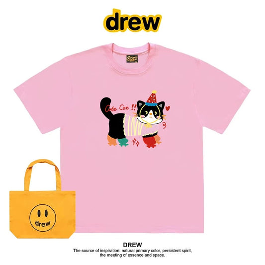 drew American trendy brand Crayon Shin-chan short-sleeved T-shirt men and women ins loose summer heavy cotton casual couple outfit