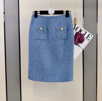Fengyi high-end small fragrance suit female 2023 autumn and winter new fashion temperament thin and age-reducing two-piece suit