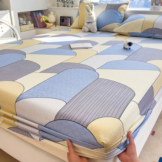 A-grade mother and baby grade pure cotton fitted sheet, single piece, pure cotton mattress protector, bed cover, dust cover, bed cover, 1.5 three-piece set