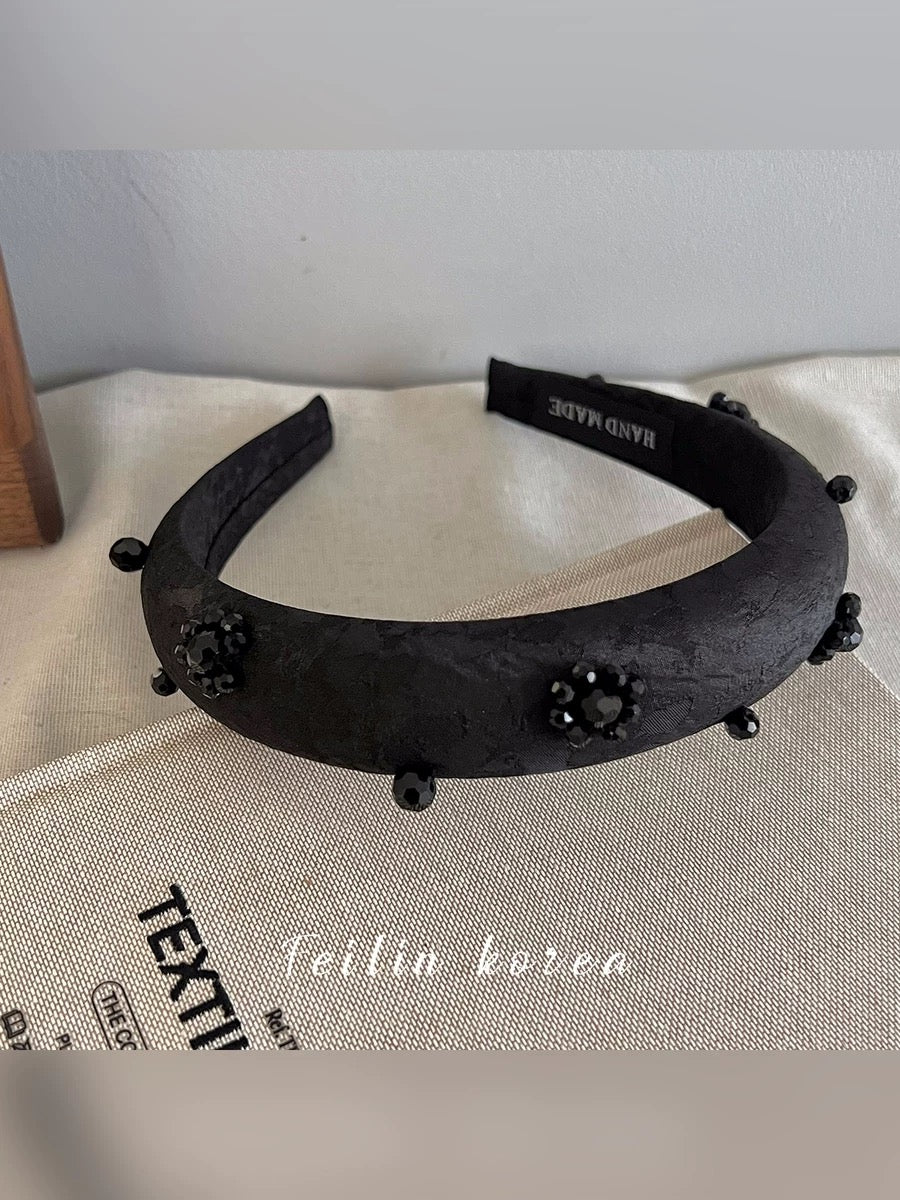 Black hair hoop headband for women 2023 new hairpin hair bundle high skull autumn and winter face wash hair French wide-brimmed headband