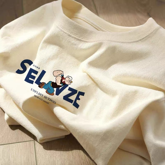 Foreign trade cut label tail order ~ counter withdrawal American trend summer short-sleeved T-shirt men and women pure cotton loose versatile