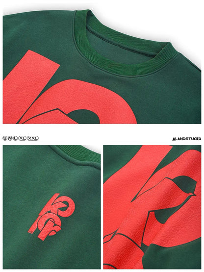 Xu Tailang handsome contrasting letter sweatshirt men's 2023 autumn new fashion brand American high street bottoming pullover top