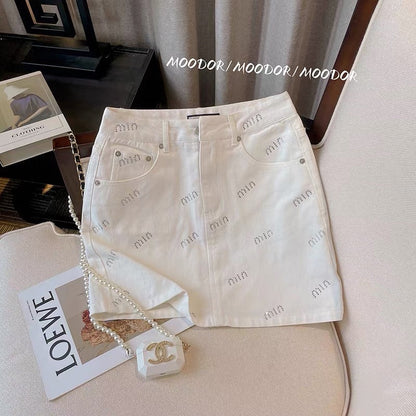 2023 summer new fashion temperament slim high-waist skirt