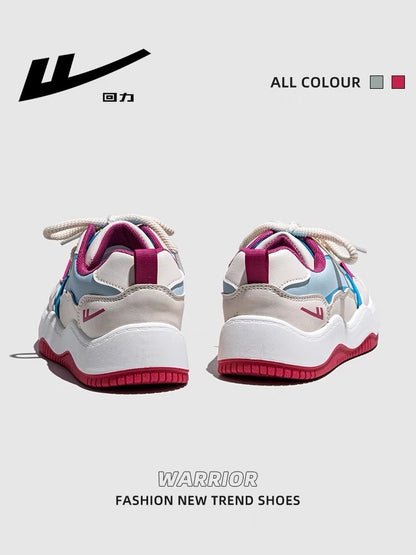 Pull back summer dopamine women's shoes 2023 new thick-soled white shoes women's retro color matching casual all-match sneakers